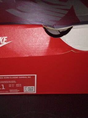 Nike Red and White Logo Shoe Box